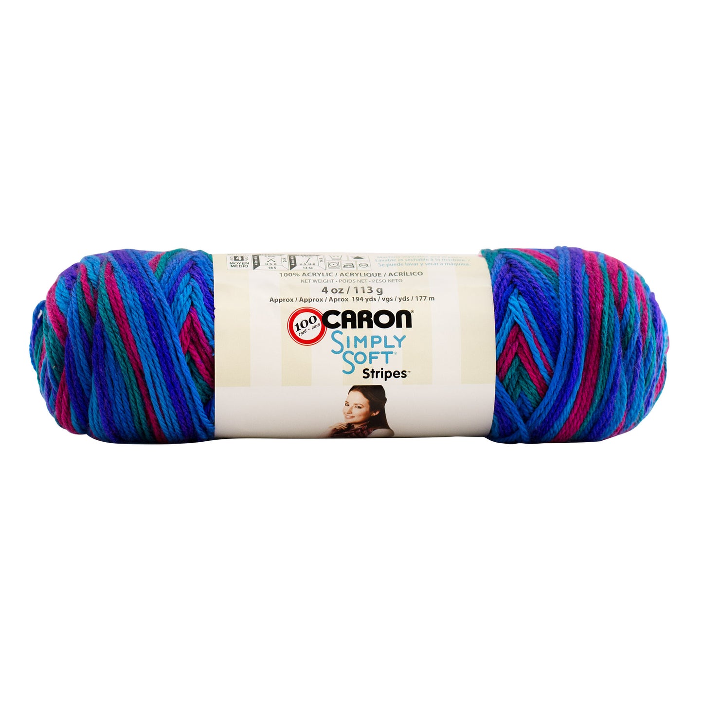 Caron - Simply Soft Aran Yarn 141g - Stripes