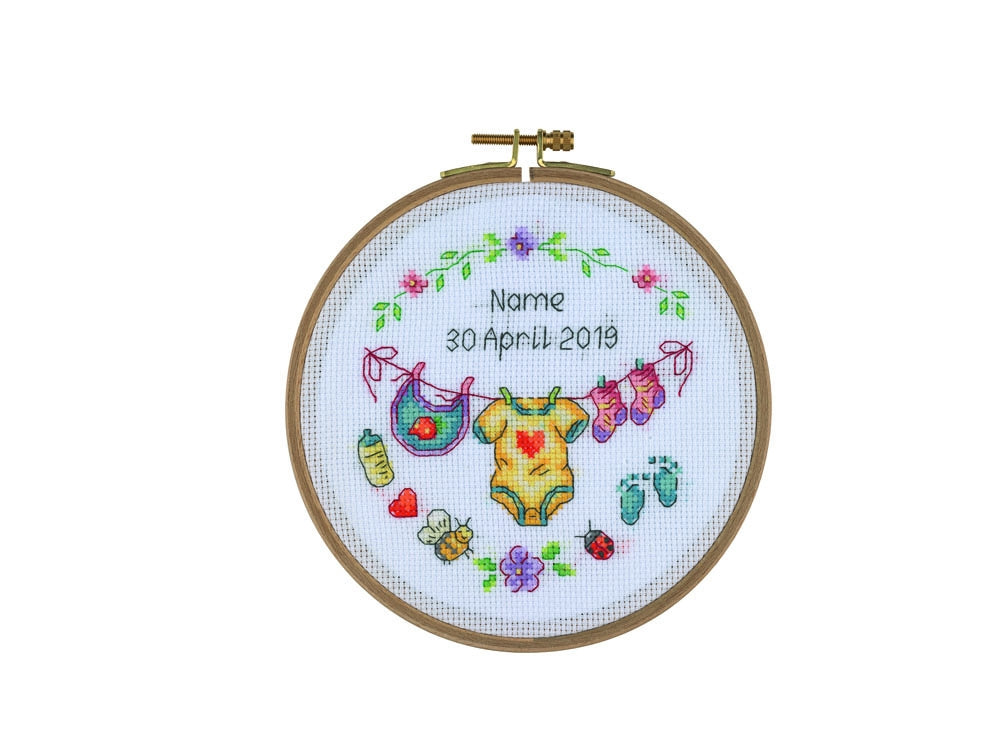 Counted Cross Stitch Kit - BCS02 - Birth Sampler