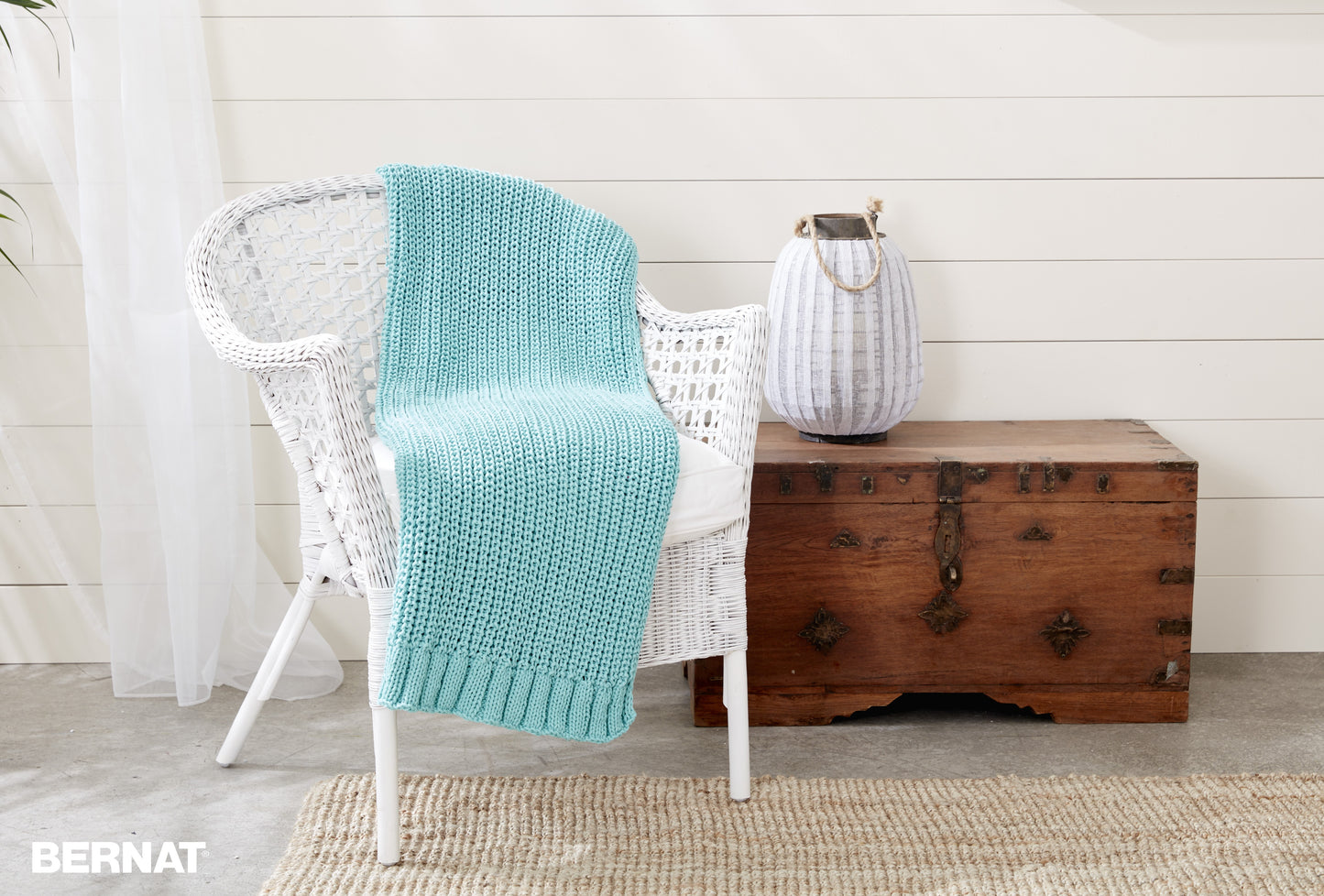 KNITTING PATTERN - Bernat Maker Home Dec - Shaker Knit Rib Blanket