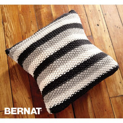 KNITTING PATTERN - Maker Home Dec - Stepping Stripes Cushion