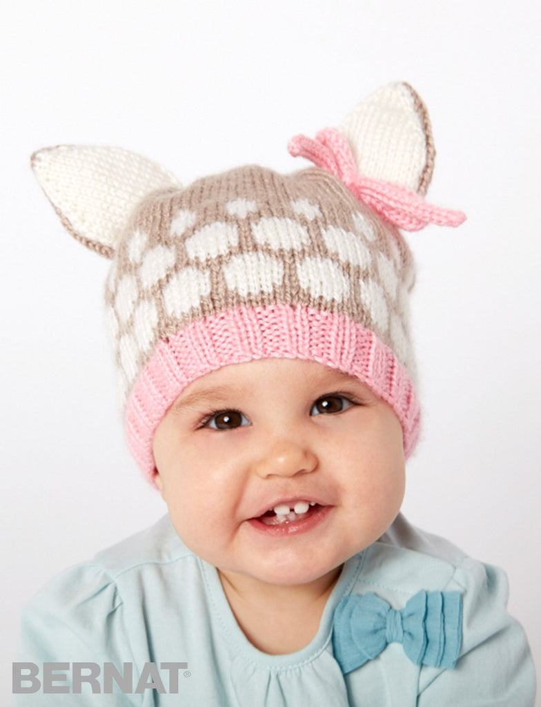 KNITTING PATTERN - Bernat Softee Baby - Speckled Fawn Hat