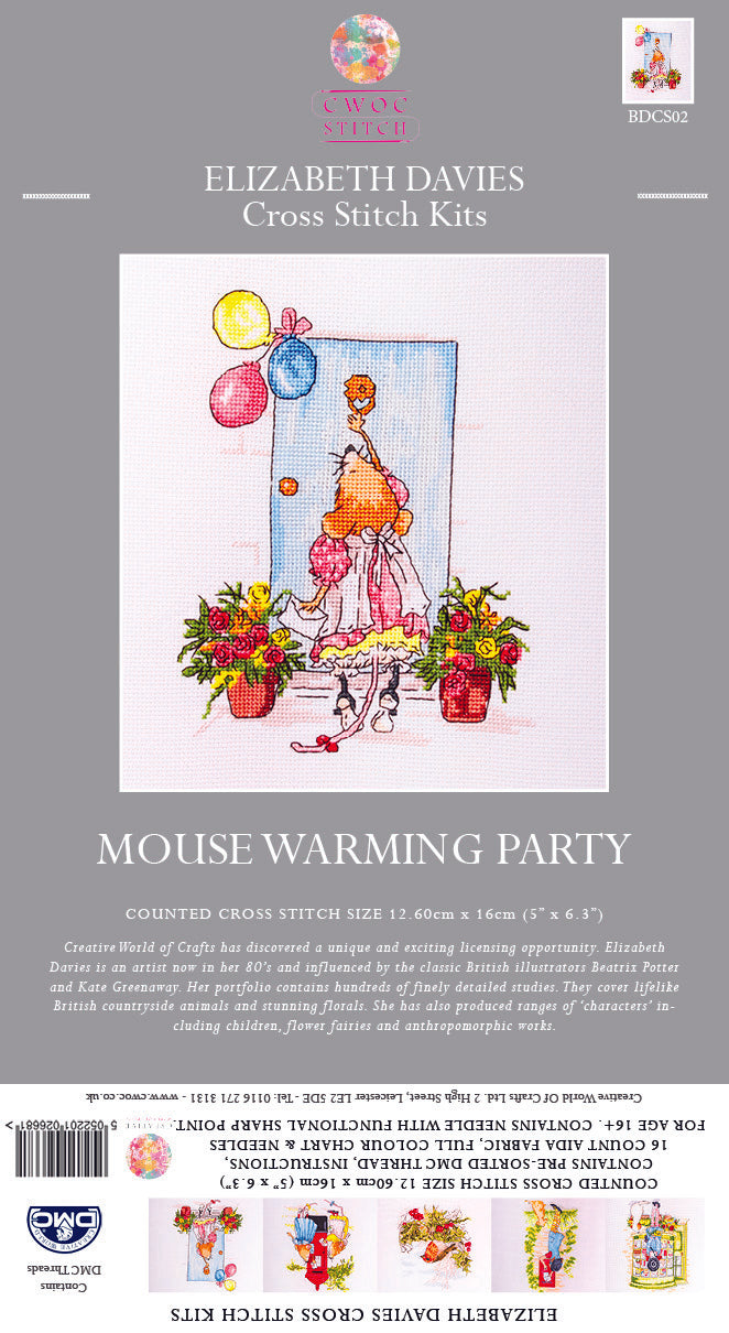 Elizabeth Davies Counted Cross Stitch Kit - Mouse Warming Party