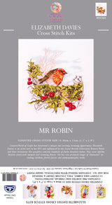 Elizabeth Davies Counted Cross Stitch Kit - Mr Robin
