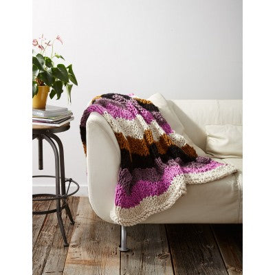 KNITTING PATTERN - Mega Bulky - Big Waves Throw