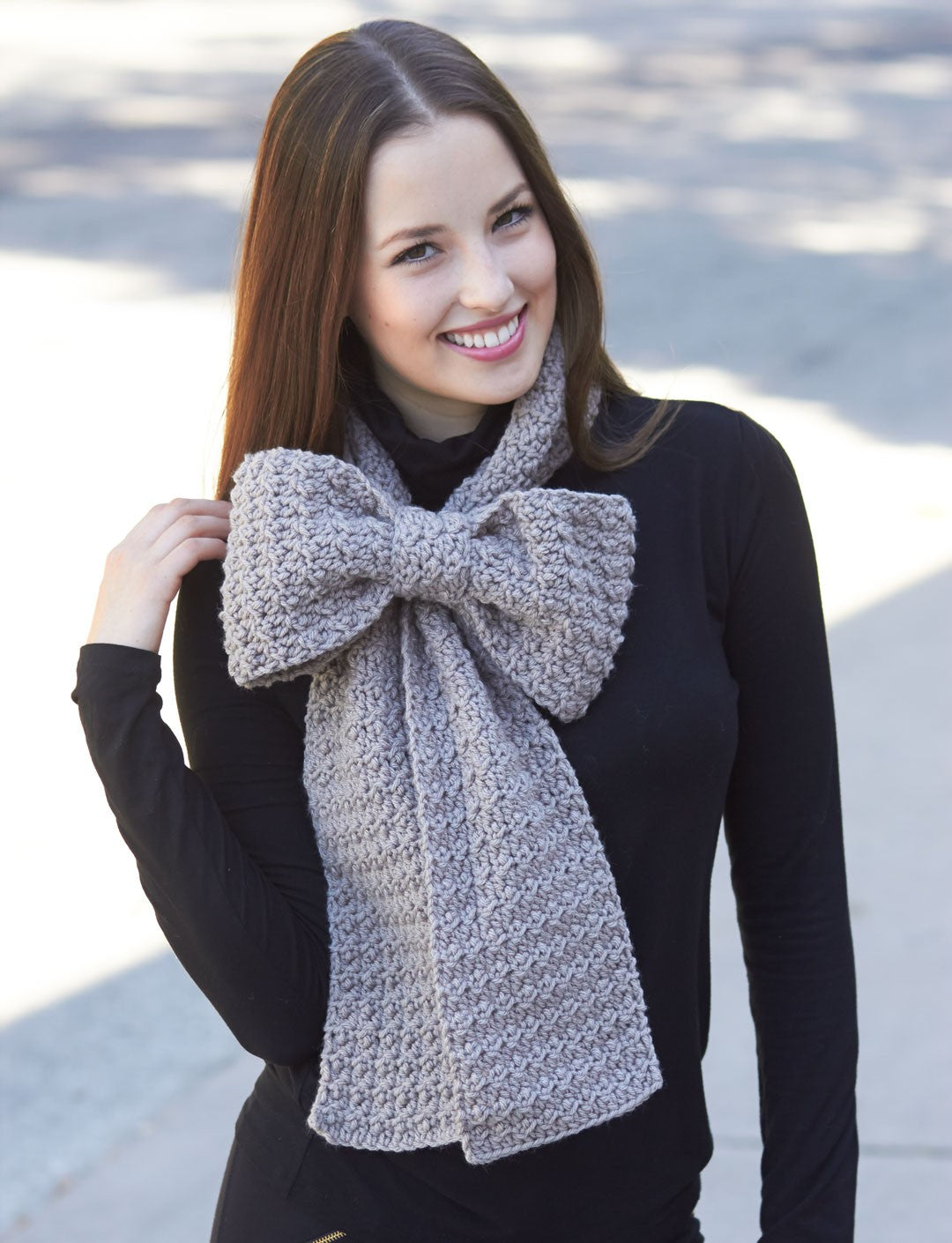 Bernat Super Value - Bow Scarf (Digital Download)