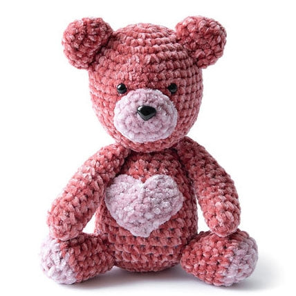 CROCHET KIT - Bernat Velvet Valentine Crochet Bear