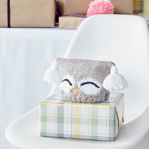 Bernat I'm A Hoot! Knit Hat, Up to 18-24 Months