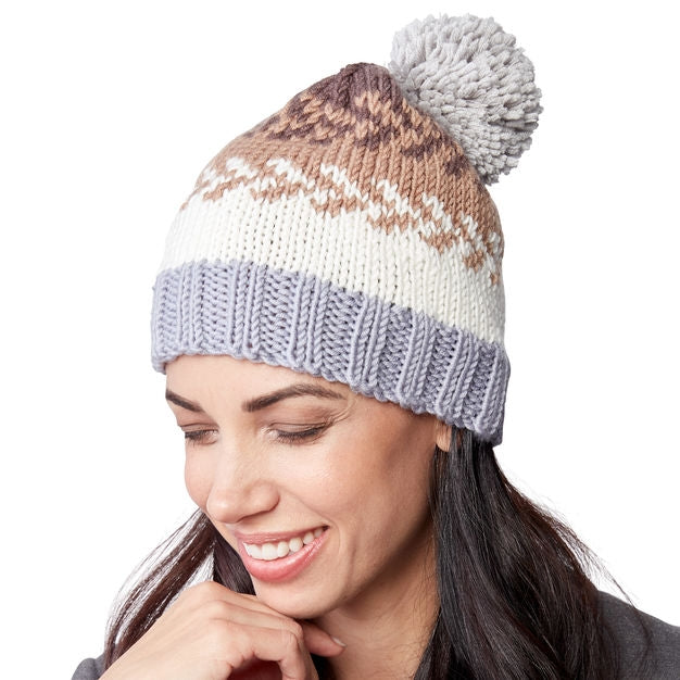 KNITTING PATTERN - Caron x Pantone Knit Fair Isle Hat