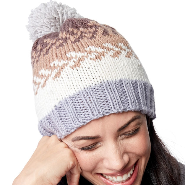 KNITTING PATTERN - Caron x Pantone Knit Fair Isle Hat
