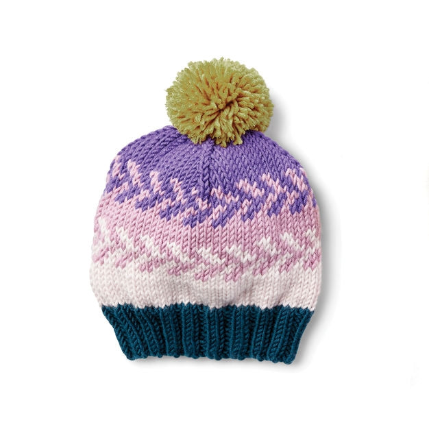 KNITTING PATTERN - Caron x Pantone Knit Fair Isle Hat