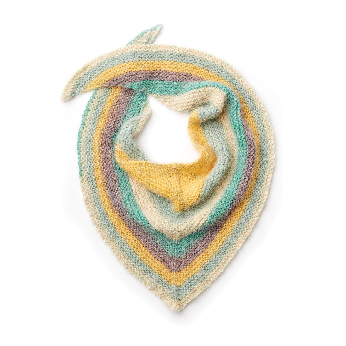 KNITTING PATTERN - Caron Latte Cakes Knit Asymmetrical Shawl