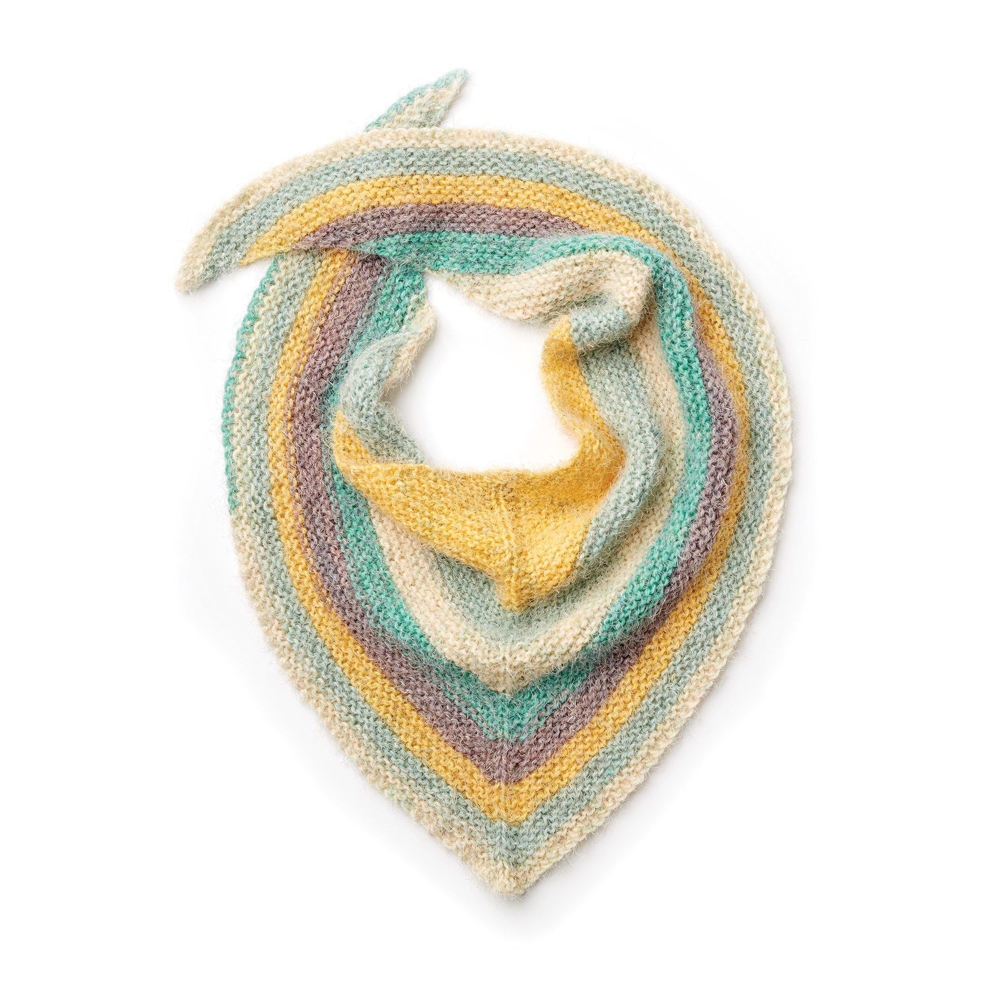 KNITTING PATTERN - Caron Latte Cakes Knit Asymmetrical Shawl