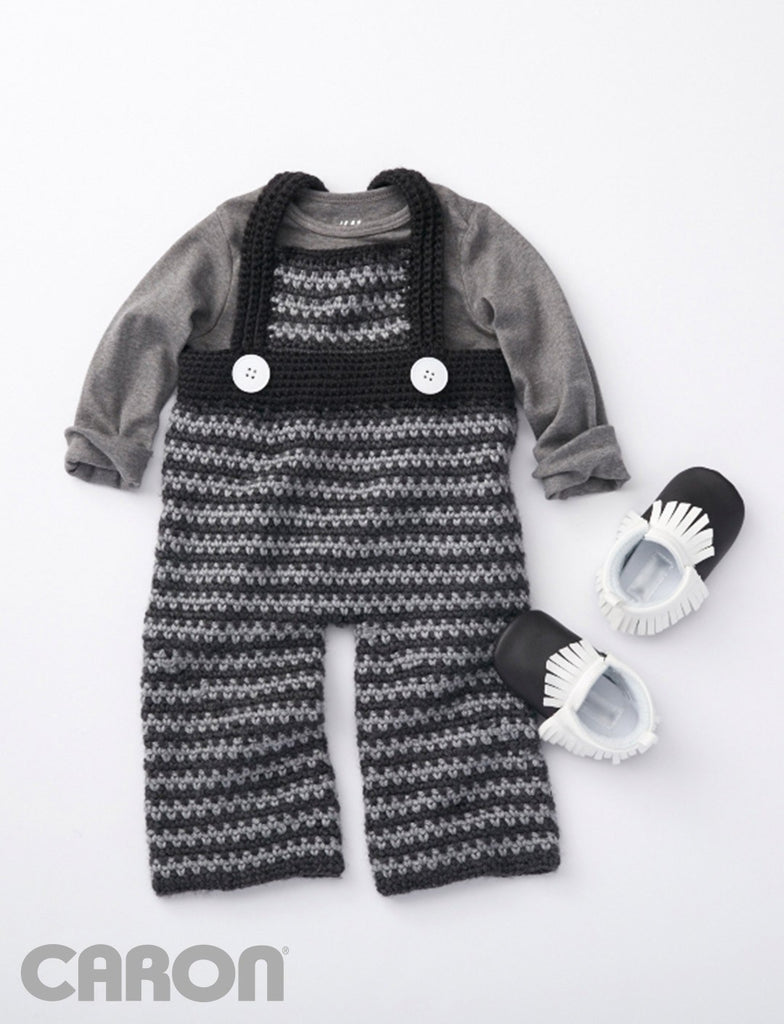 CROCHET PATTERN - Caron - Funny Dungarees