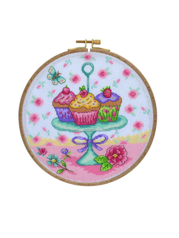 Counted Cross Stitch Kit - CCS02 - Pretty Cupcakes