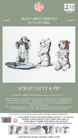 Cecil Aldin Man's Best Friend Cross Stitch Kit - Scrap Tatty & Pip
