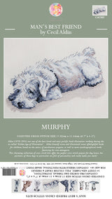 Cecil Aldin Man's Best Friend Cross Stitch Kit - Murphy