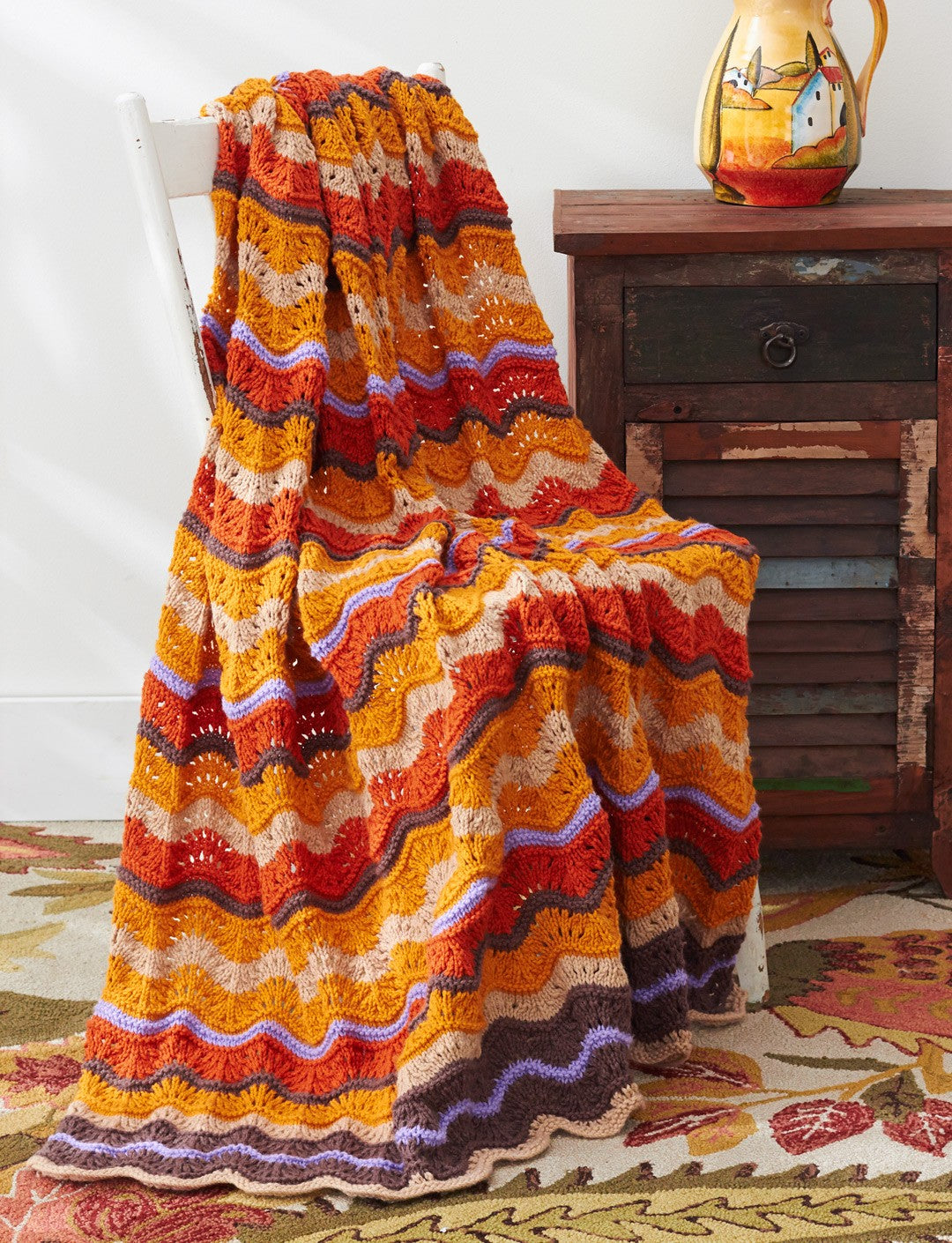 Bernat Super Value - Chevron Retro Blanket (Digital Download)