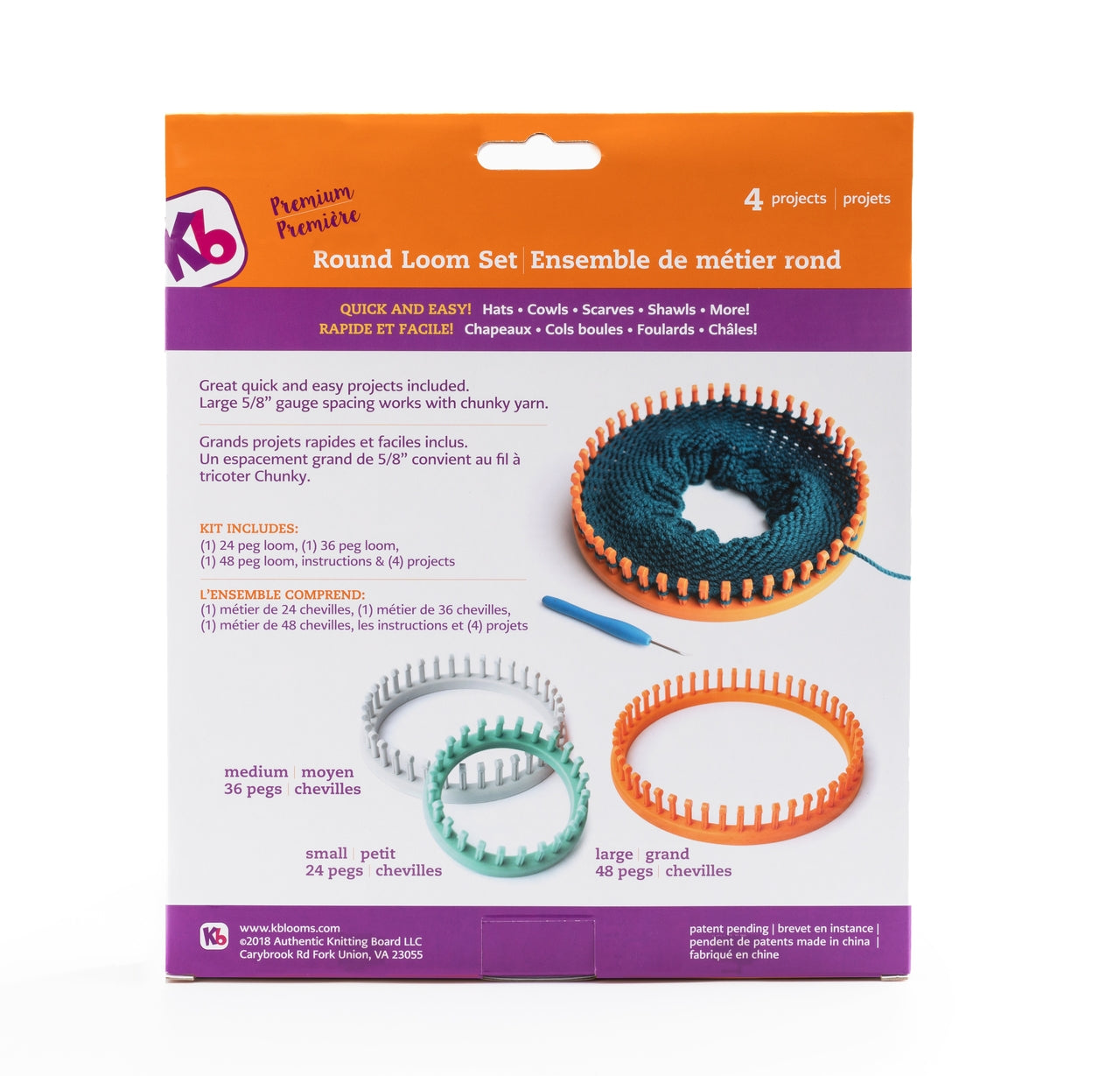 KB Looms Premium Chunky Round Loom Set Readicut
