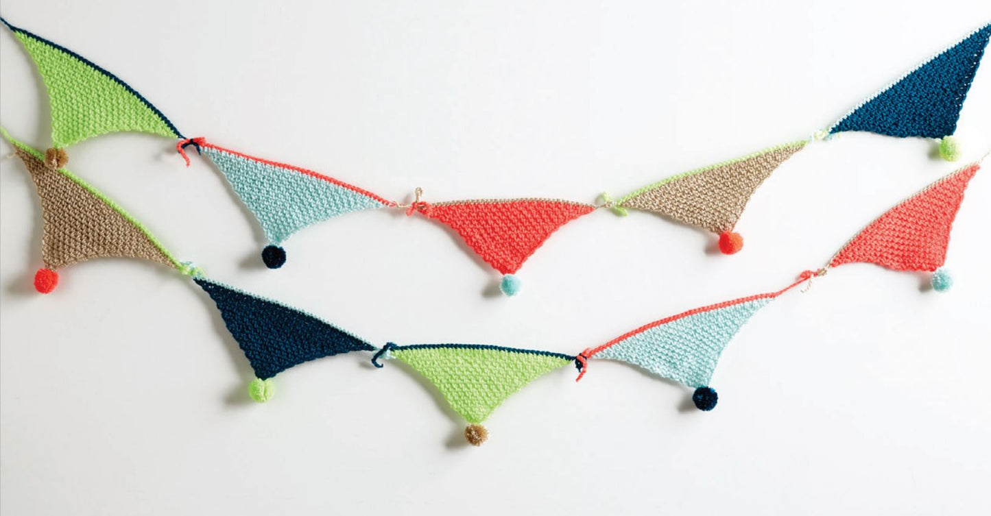 CROCHET PATTERN - Caron - Bunting Banner