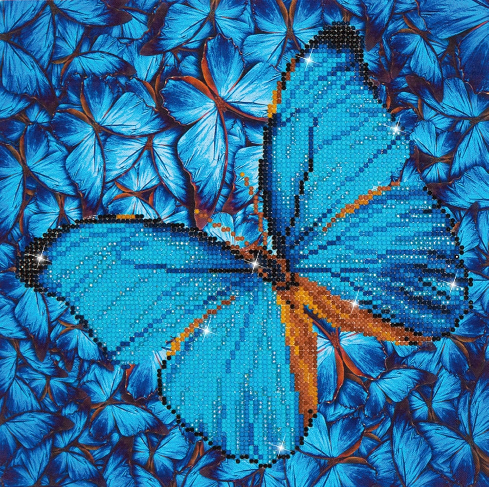 Diamond Painting Kit: Flutterby Blue