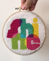 Punch Needle Kit: Floss and Hoop: Shine