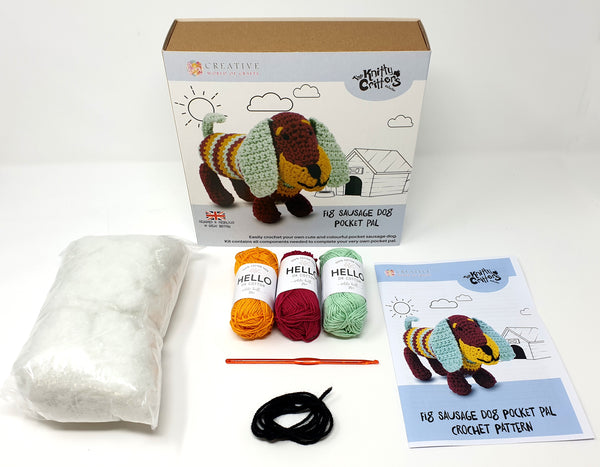 Knitty Critters Pocket Pals - Fig Sausage Dog
