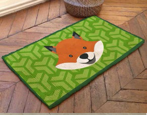 Printed Canvas Latch Hook Rug Kit - Fox 50cm x 100cm