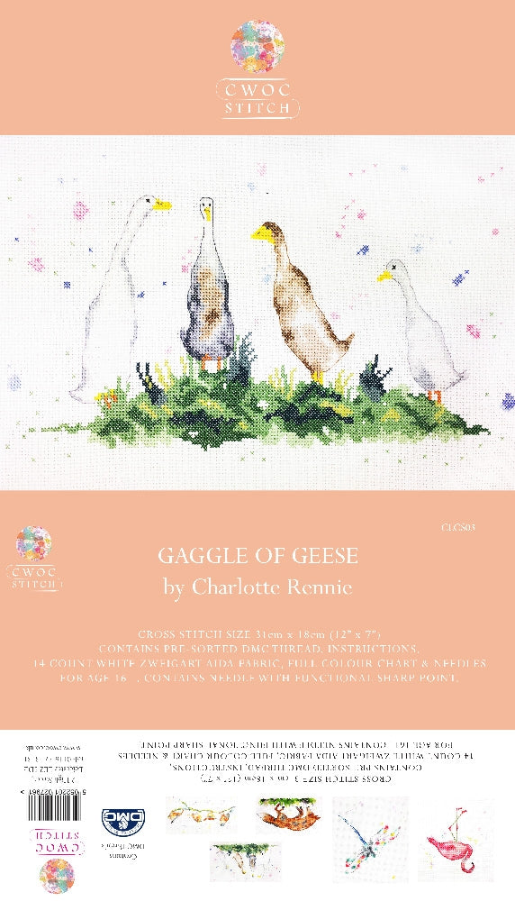 Charlotte Rennie Counted Cross Stitch - Gaggle Of Geese