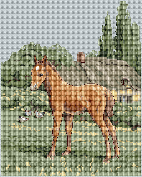The Natural World Cross Stitch Kits - Colt Cottage