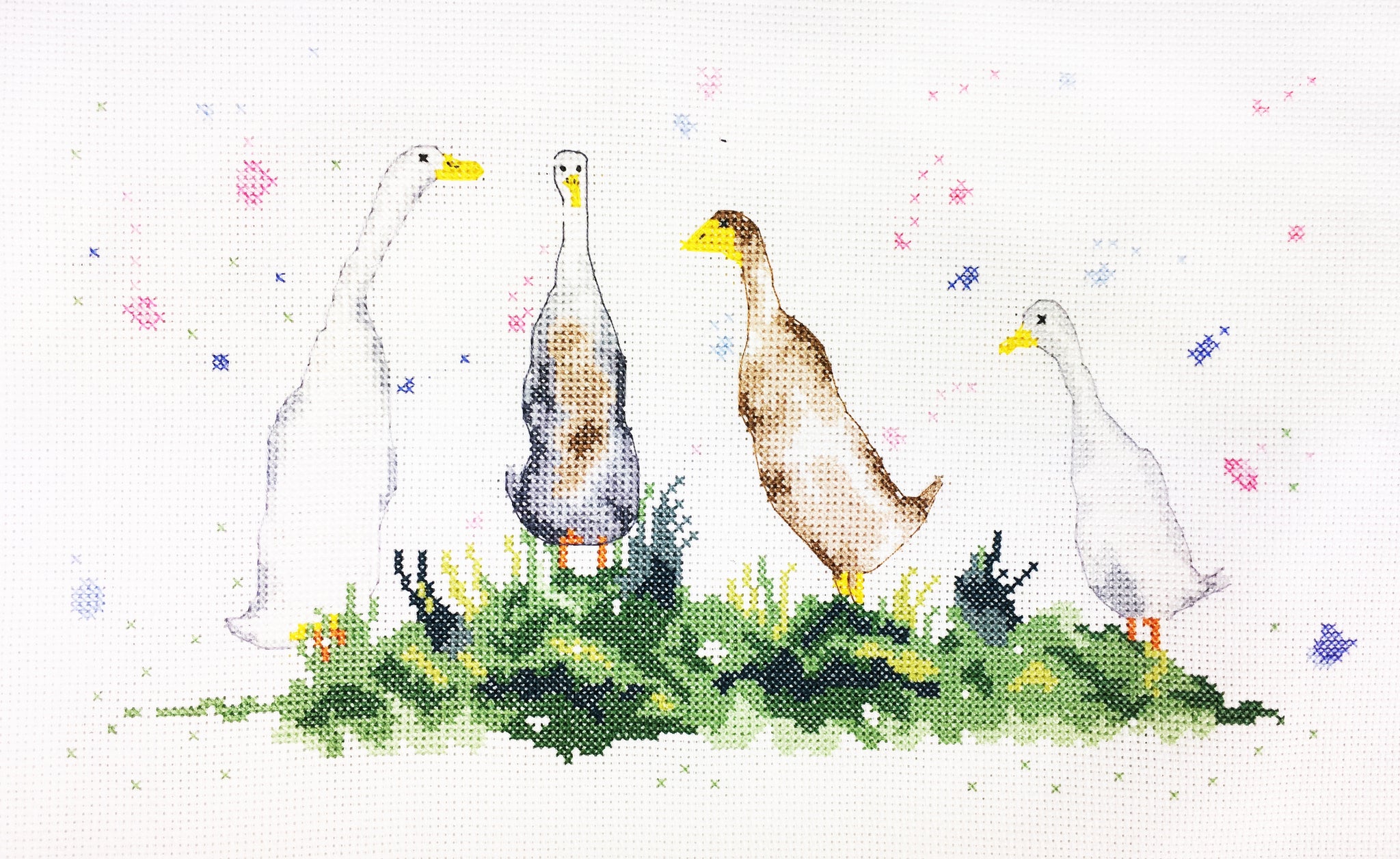Charlotte Rennie Counted Cross Stitch - Gaggle Of Geese