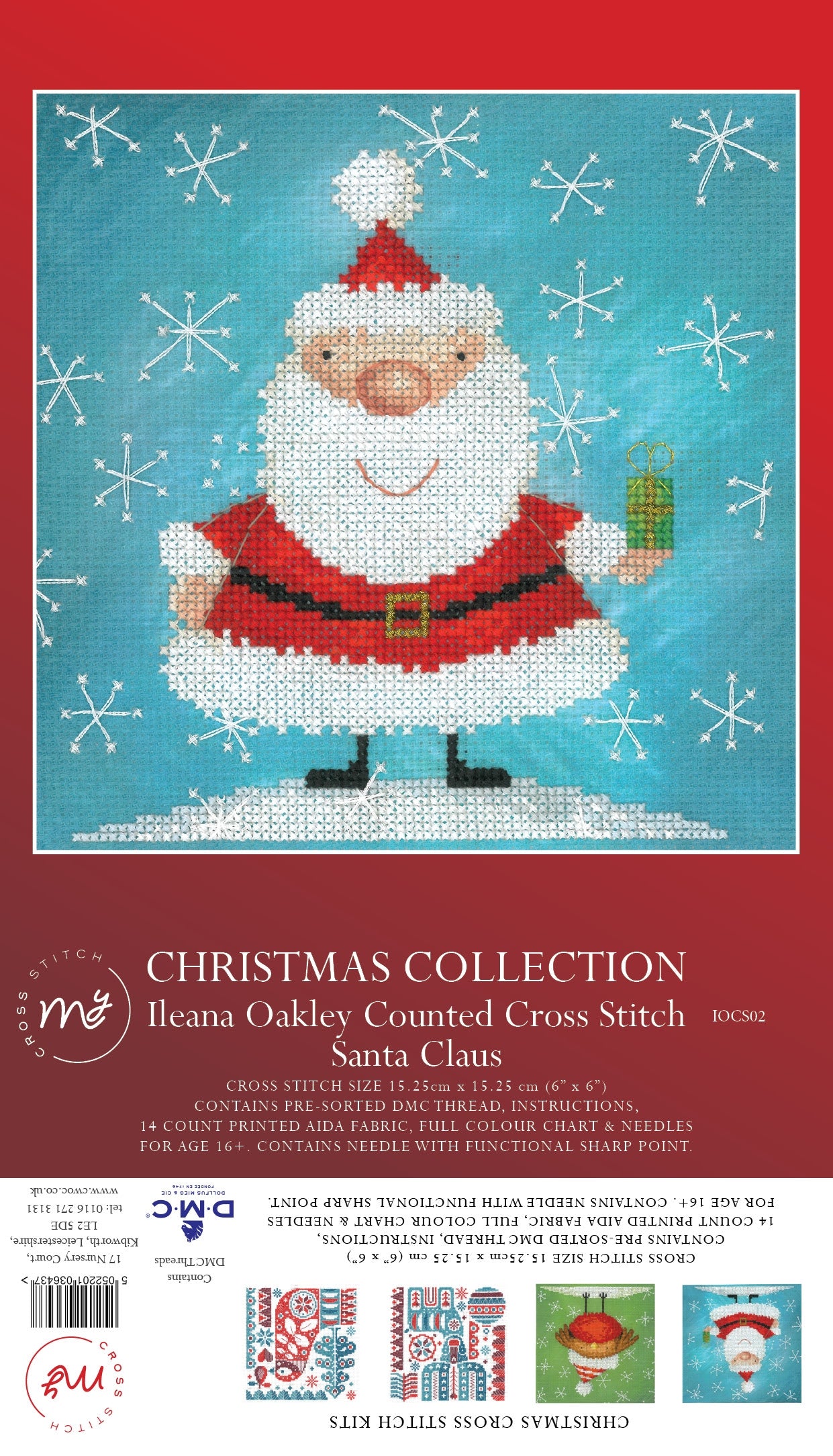 Christmas Cross Stitch Collection - Santa Claus Counted Cross Stitch Kit
