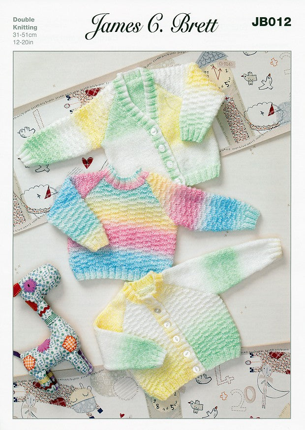 KNITTING PATTERN - Baby Marble DK - Cardigan & Sweater JB012 - Readicut