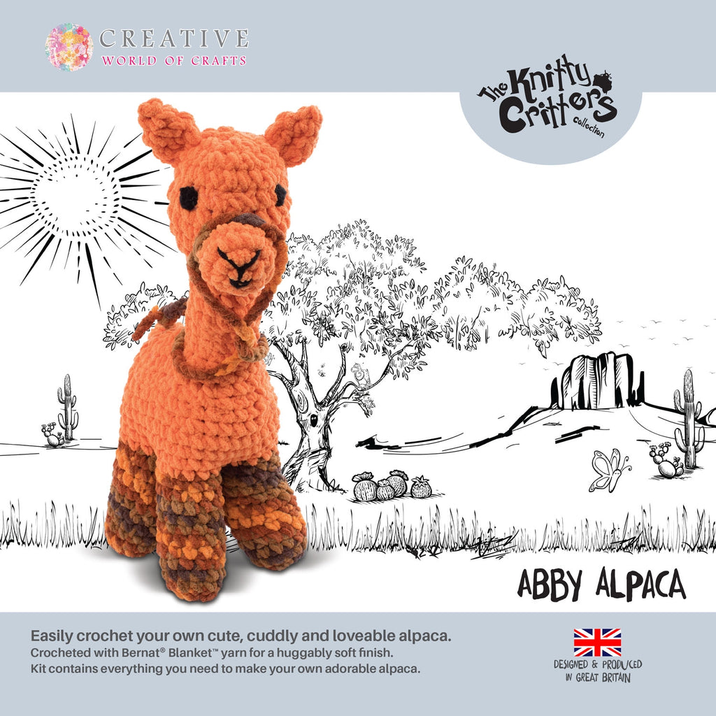 Knitty Critters - Alpaca Crochet Kit - Abby Alpaca