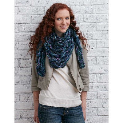 ARM KNIT PATTERN - Soft Boucle - Arm Knit Triangular Kerchief