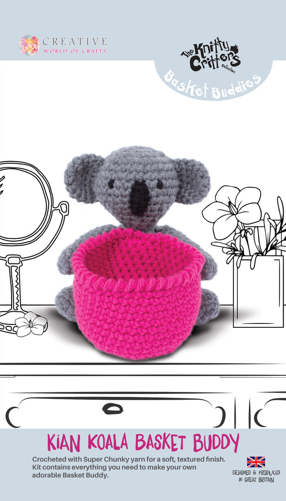 Knitty Critters Basket Buddies - Kian Koala