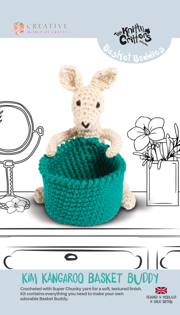 Knitty Critters Basket Buddies - Kim Kangaroo