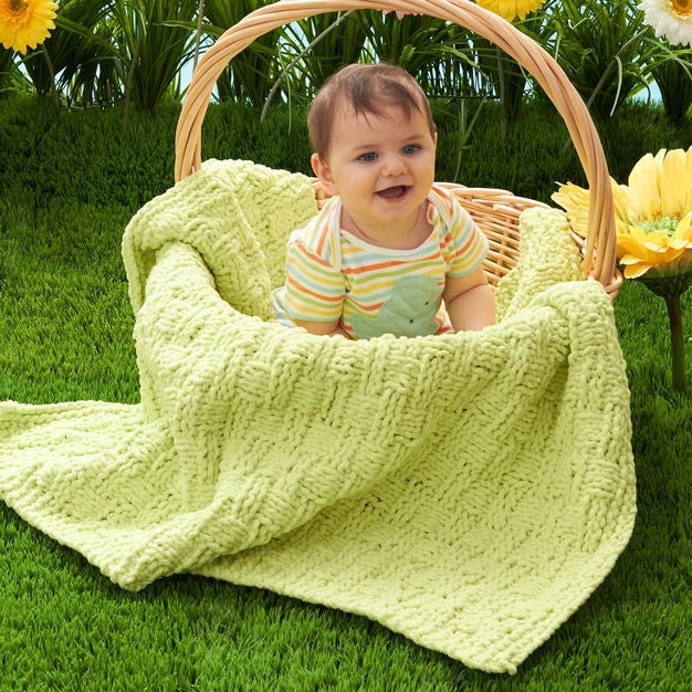 Bernat Basketweave Baby Blanket