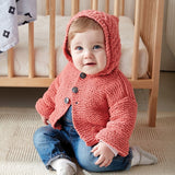 Bernat In The Details Knit Hoodie, Up to 24 Mos
