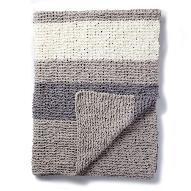KNITTING PATTERN DOWNLOAD - Bernat Hiberknit Knit Blanket