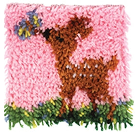 Wonderart Little Fawn Latch Hook Rug Kit 8" x 8"