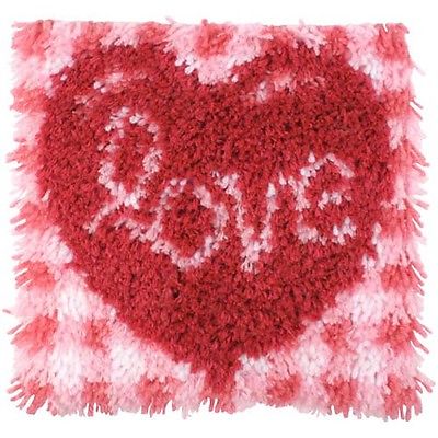 Wonderart Love Latch Hook Rug Kit 12" x 12"