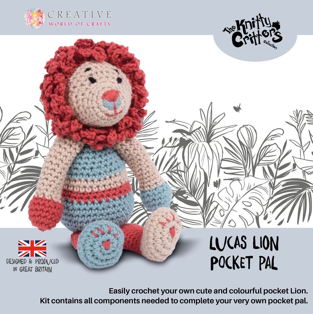 Knitty Critters Pocket Pals - Lucas Lion