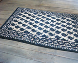 Printed Canvas Latch Hook Rug Kit - Blue Ink 50cm x 100cm