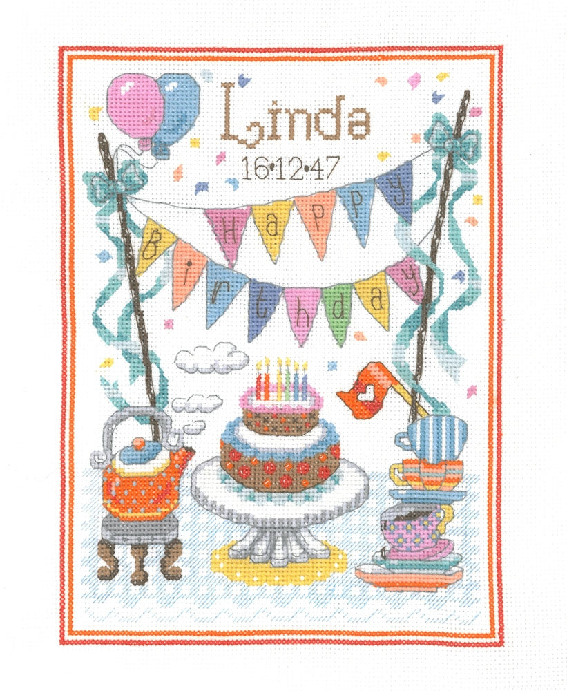Celebration Counted Cross Stitch - Birthday Tea Sampler