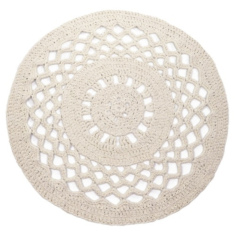 Hoooked - Crochet Round Rug RibbonXL - Silver Grey