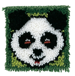 Wonderart Panda Latch Hook Rug Kit 8" x 8"