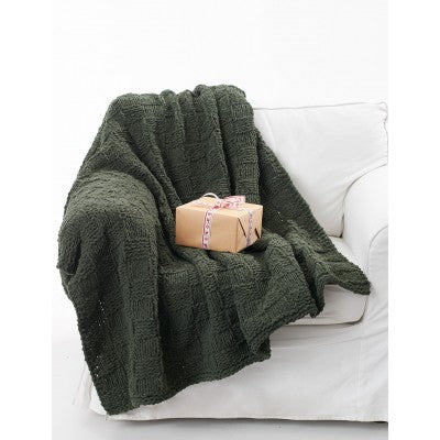 KNITTING PATTERN - Blanket - Cozy Checkerboard Afghan