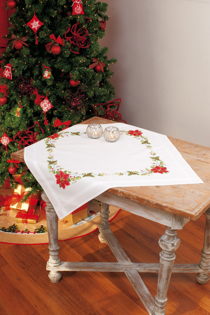 Vervaco Embroidery Tablecloth Kit - Poinsettia PN-0013213