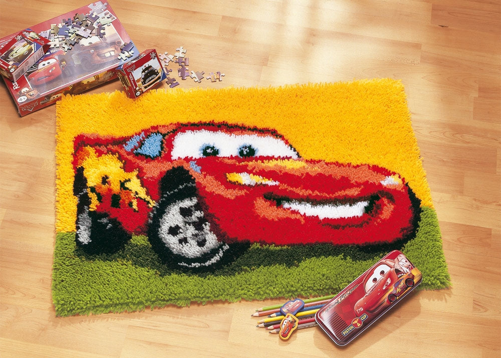 Vervaco Latch Hook Rug Kit - Disney: Lightning McQueen PN-0014726