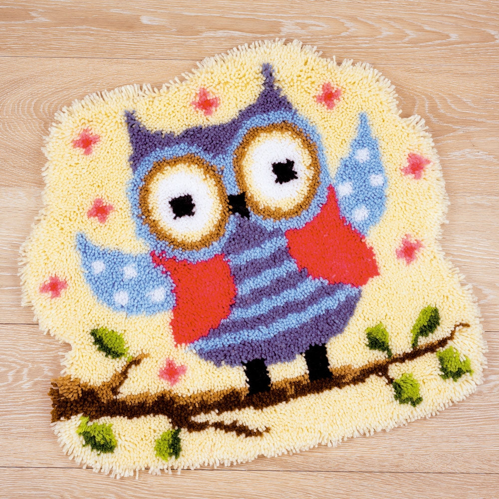 Vervaco Latch Hook Kit: Shaped Rug: Owl PN-0145671